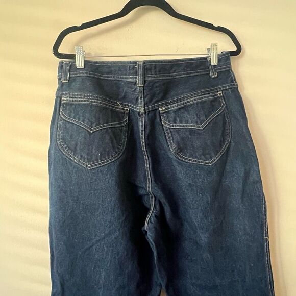 Points West Women's Dark Wash High Rise Relaxed Straight Leg Jeans Size 20 - Picture 5 of 10